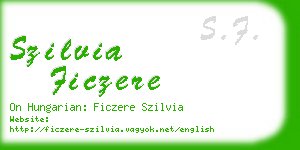 szilvia ficzere business card